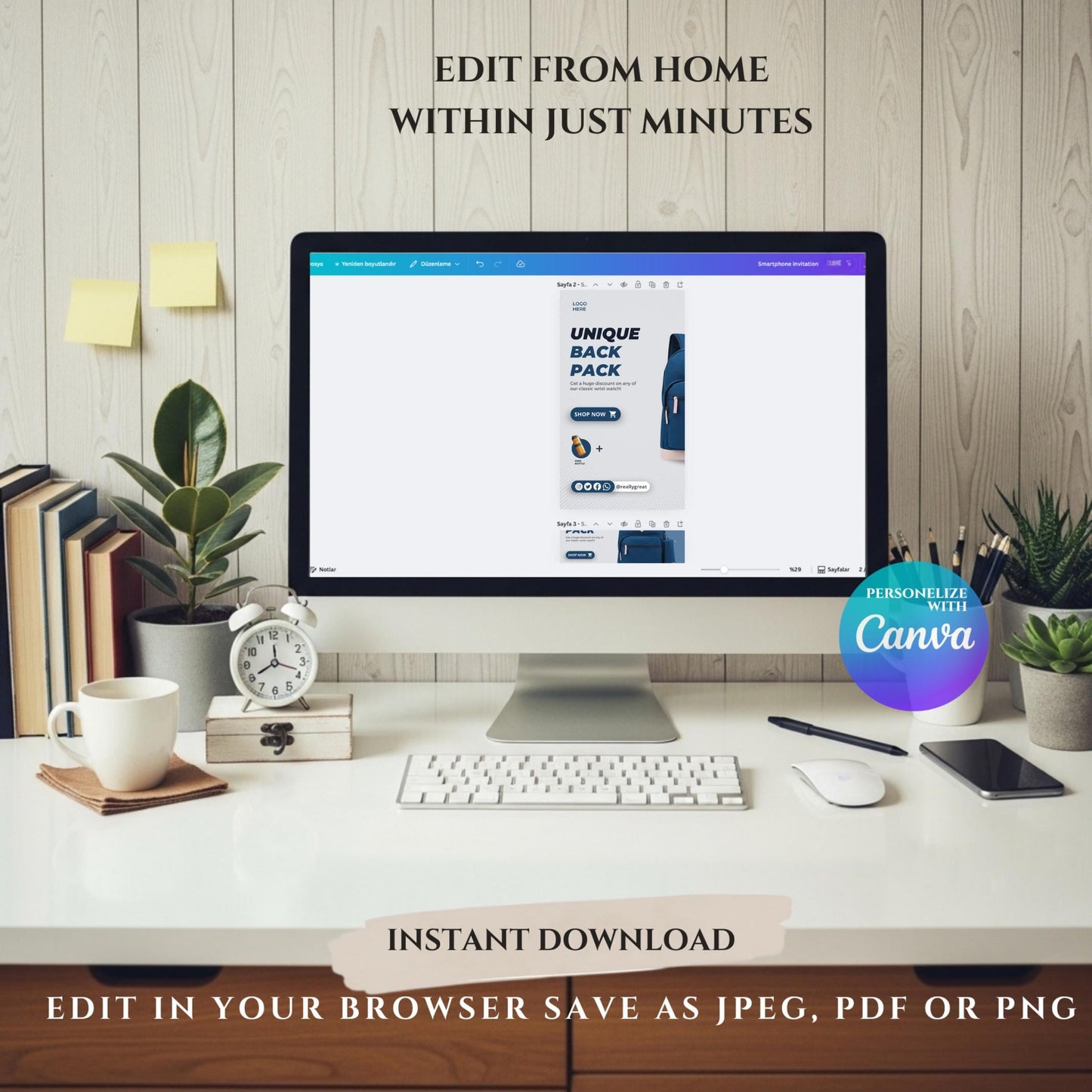 Kids Business Instagram Templates: Canva Pro Social Media Kit (Digital Download)