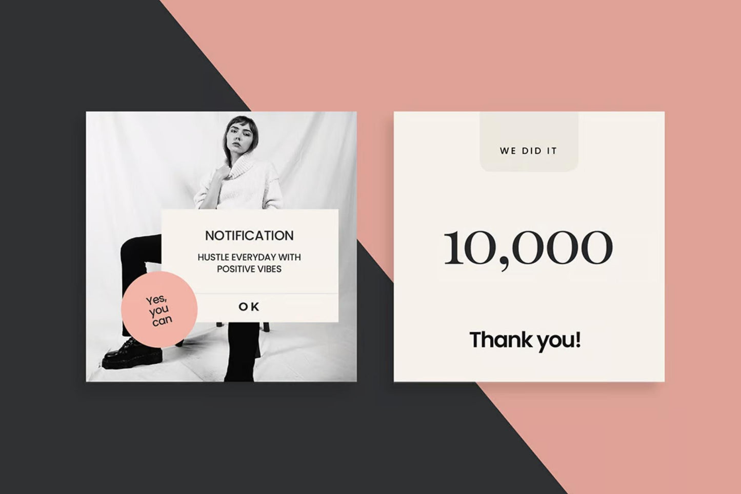 Pink Instagram Post Templates: Social Media Kit (Canva Editable)