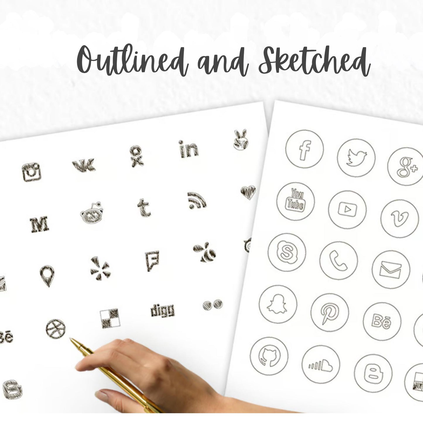 Ultimate Social Media Icon Bundle | 128 Stylish & Versatile Icons | Psd, Png, AI, Svg, Eps | Web, Blog Design Ready