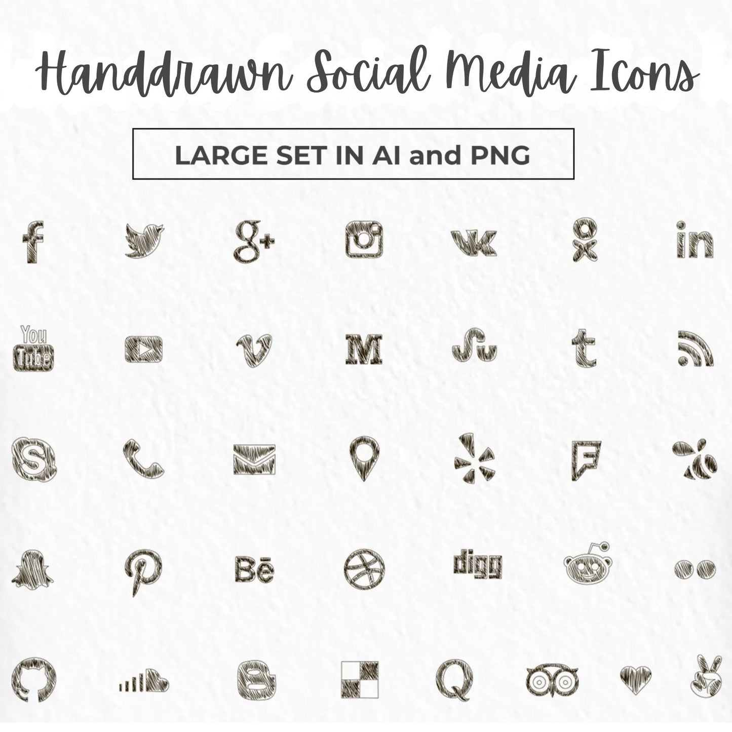 Ultimate Social Media Icon Bundle | 128 Stylish & Versatile Icons | Psd, Png, AI, Svg, Eps | Web, Blog Design Ready