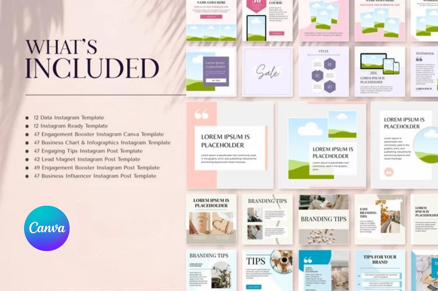 Instagram Post Canva Bundle | 8-in-1 Social Media Templates for Business & Influencers | Editable Engagement Kit