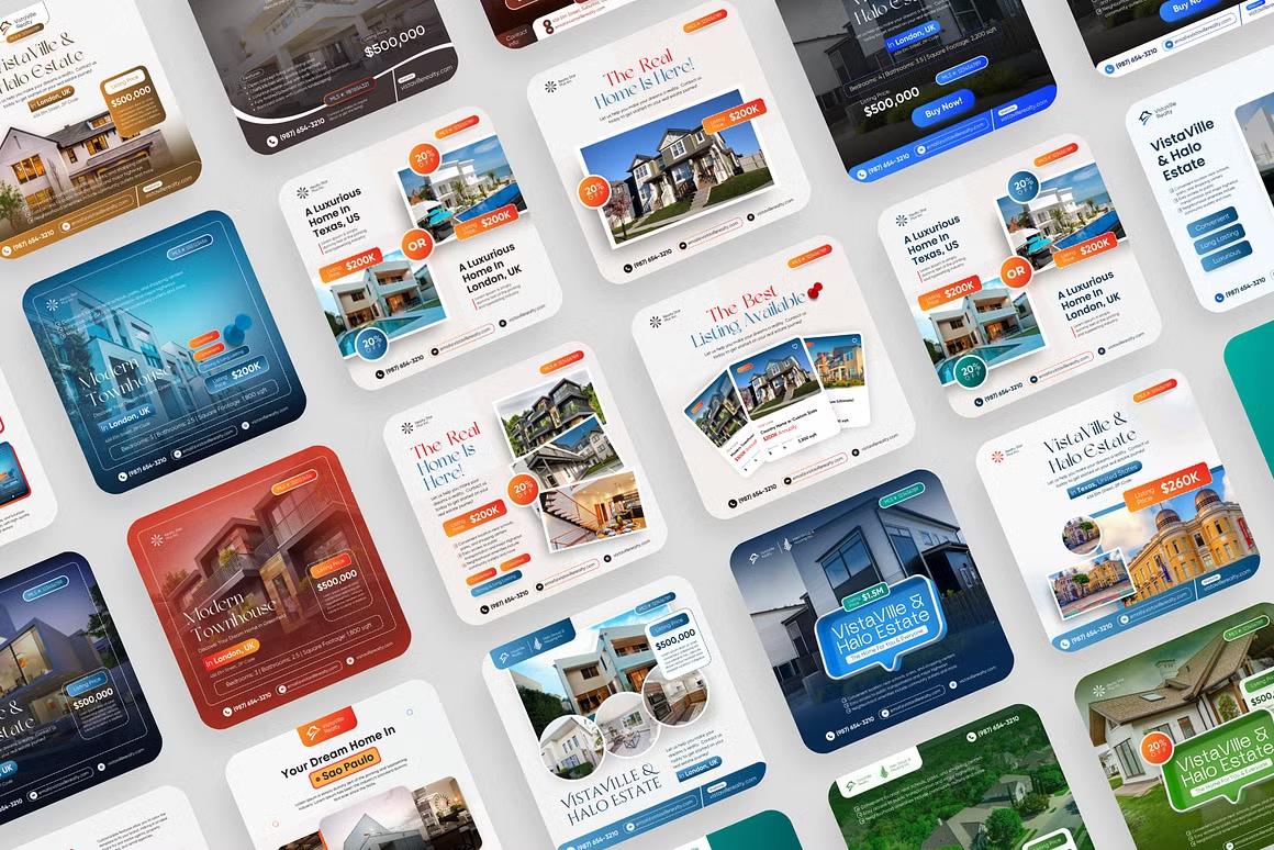 Elegant Real Estate Templates: Modern Realtor Marketing Kit for Canva Pro