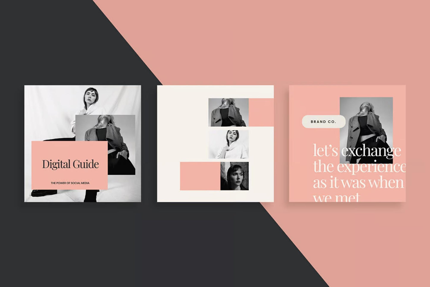 Pink Instagram Post Templates: Social Media Kit (Canva Editable)