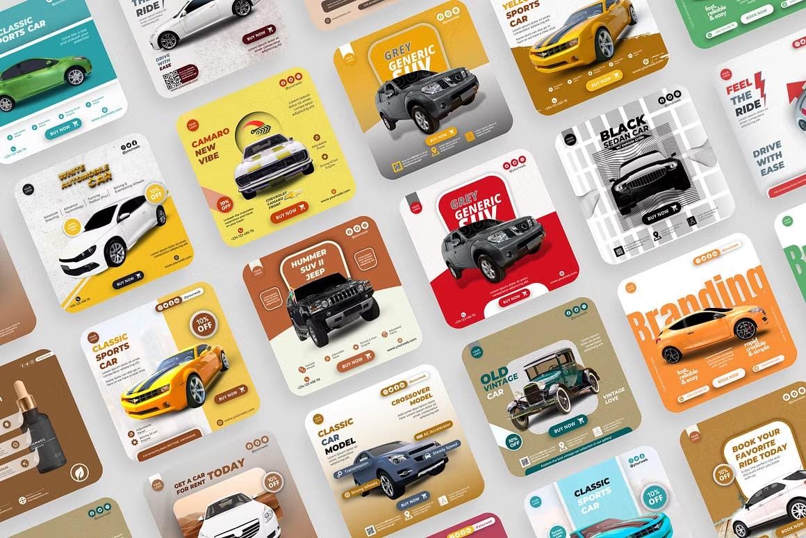 Automotive Instagram Templates for Canva Pro: Car Sales & Mechanics (Digital Download)