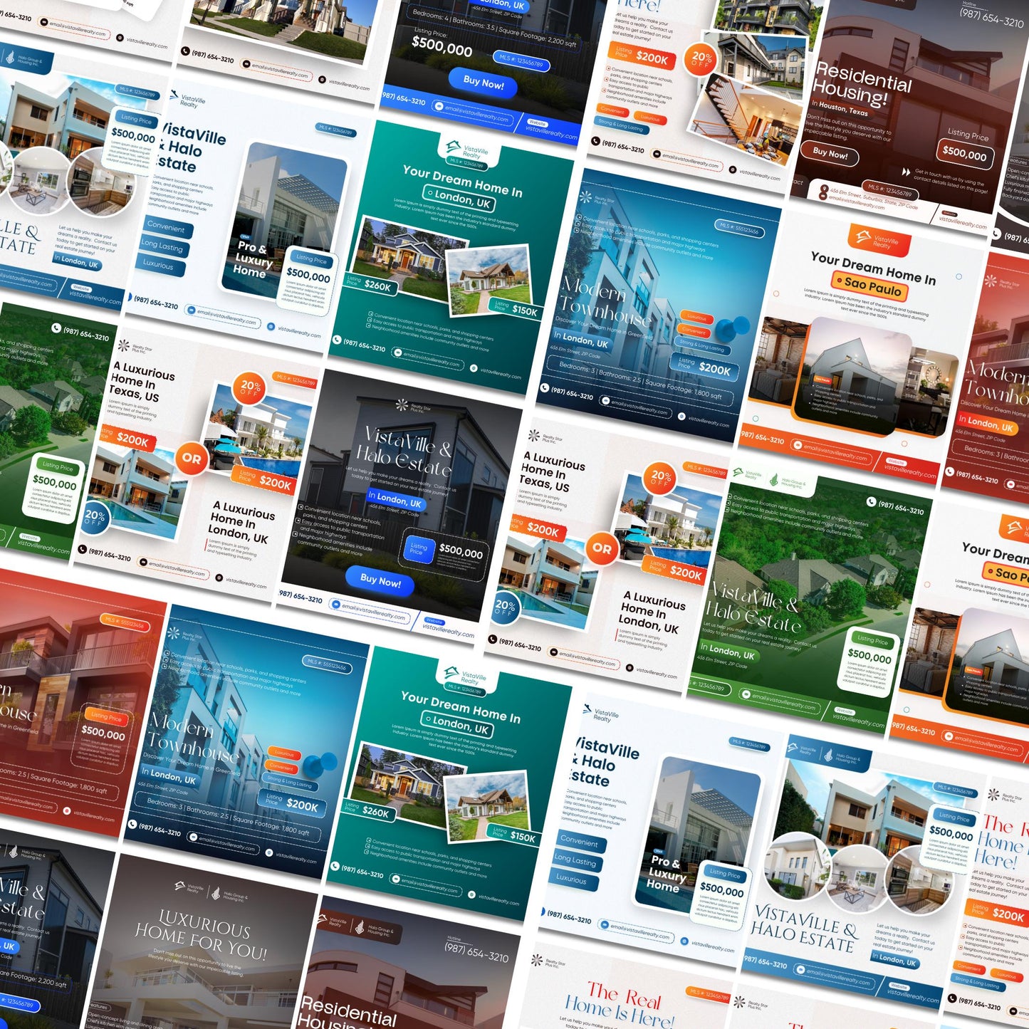 Elegant Real Estate Templates: Modern Realtor Marketing Kit for Canva Pro