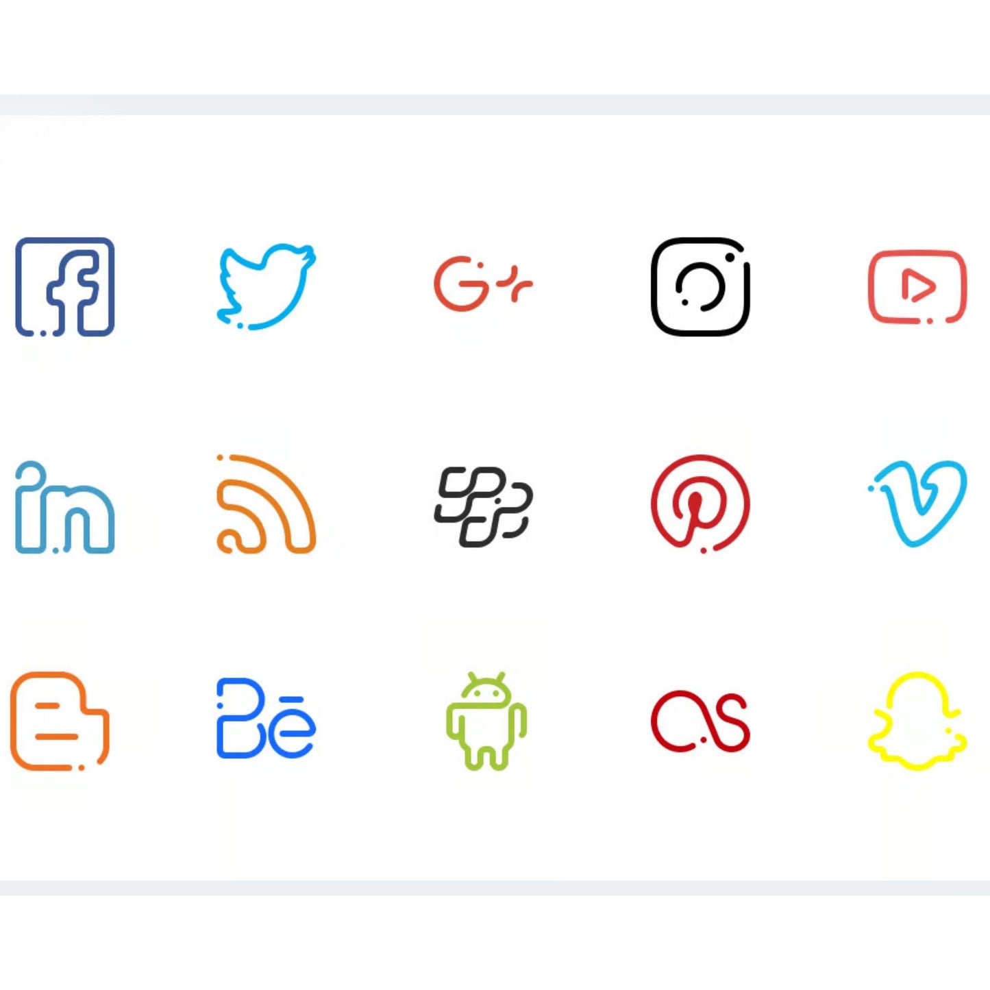 Ultimate Social Media Icon Bundle | 128 Stylish & Versatile Icons | Psd, Png, AI, Svg, Eps | Web, Blog Design Ready