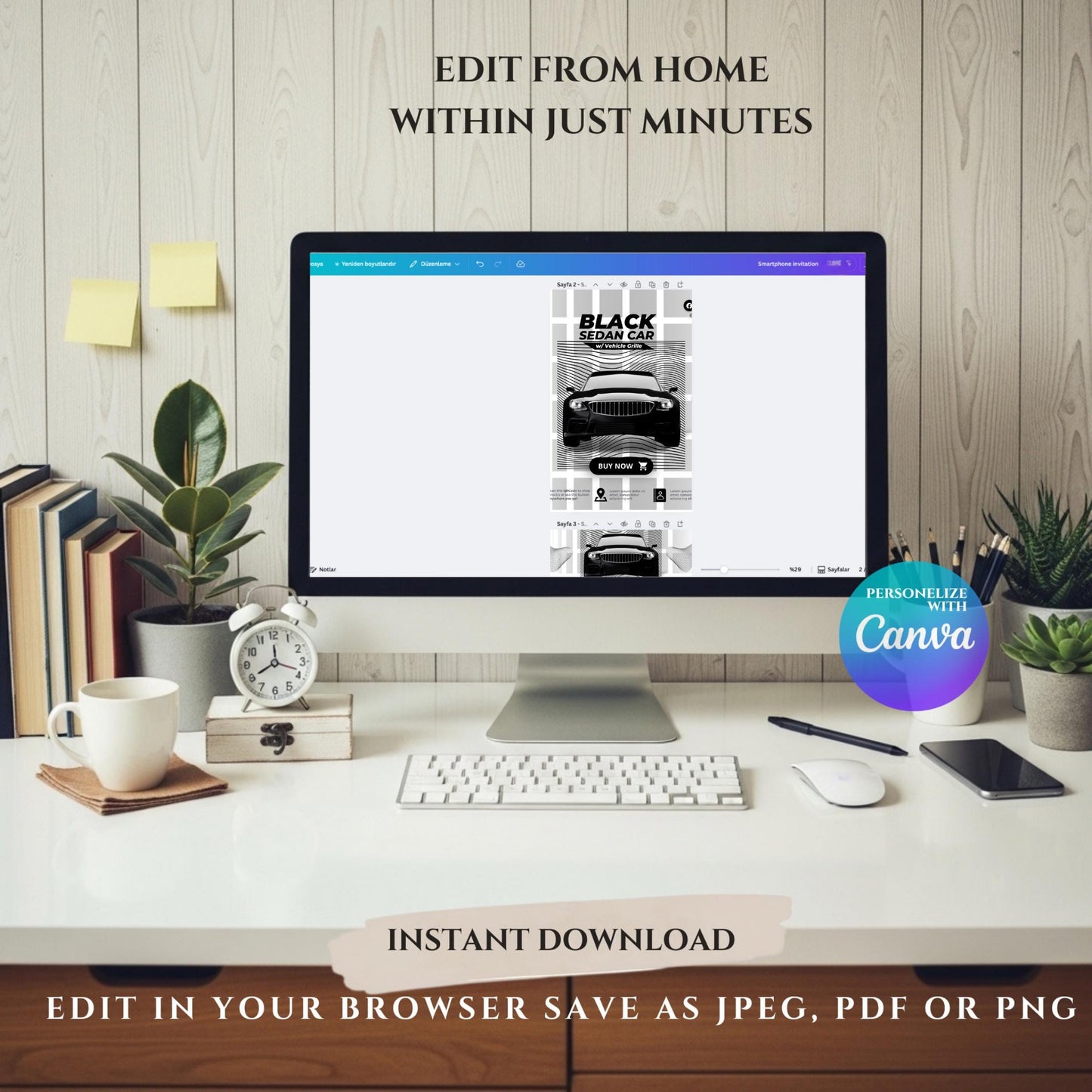 Automotive Instagram Templates for Canva Pro: Car Sales & Mechanics (Digital Download)